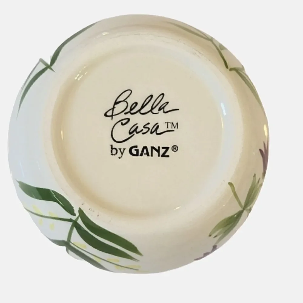 Bella Casa By Ganz Green Floral Patterned Creamer & Sugar Bowl Set